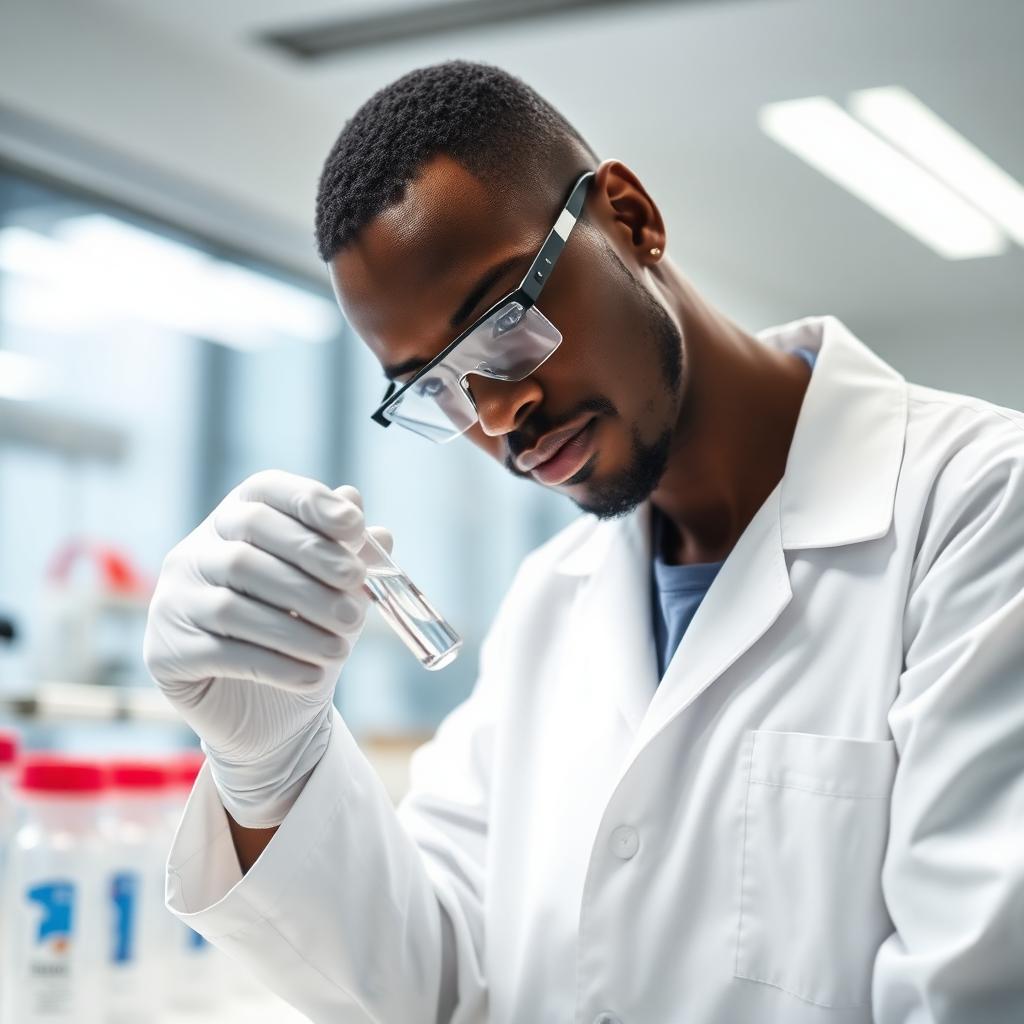 ARK Service lab technician analysing a water sample